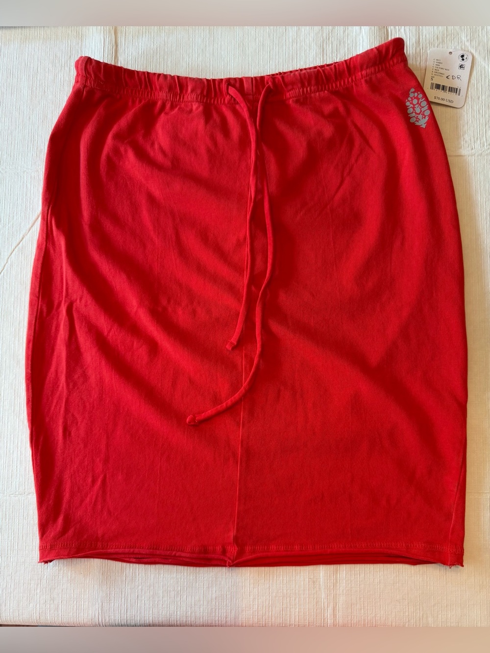 Free People Hot Shot Red Sporty Skirt with Drawstring Waist FP Movement NWT!🌷